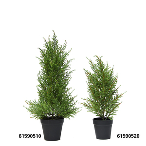 Plantes artificielles en pot de pin et cyprès, faux arbres en plastique blancs, grands pots pour la décoration de Noël <span class=keywords><strong>à</strong></span> la maison et au bureau - Product Image 6