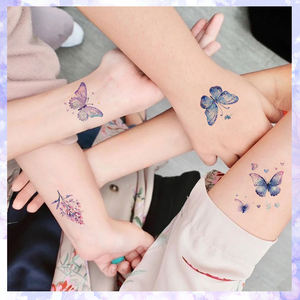 CA Venta caliente desechable niños adultos fiesta brazo pierna Cuerpo brillante mariposa impermeable tatuaje temporal plantilla pegatina - Product Image 2
