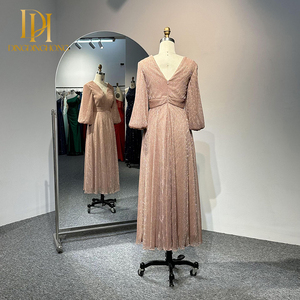 <span class=keywords><strong>Abiti</strong></span> da Sera <span class=keywords><strong>per</strong></span> Signore con Scollo a V Profondo e Pieghe, Vestito da Cerimonia <span class=keywords><strong>per</strong></span> Matrimonio e <span class=keywords><strong>Laurea</strong></span> - Product Image 3