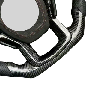 Volante Personalizado de Fibra de Carbono y Cuero para Mejorar el Interior del Automóvil, Compatible con <span class=keywords><strong>Ford</strong></span> F150 XLT Raptor <span class=keywords><strong>Shelby</strong></span> R 2019-2025 - Product Image 6