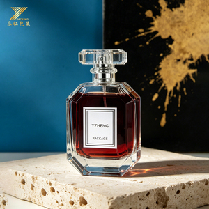 YZ-Luxury Flacon de parfum en verre octogonal taillé en diamant - 30ml 50ml 100ml Vaporisateur à brume fine en cristal de silex de haute qualité pour marques de niche - Product Image 4