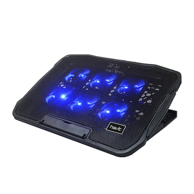 Havit F2076 Rgb Laptop Cooling Pad Professional Gaming Laptop Cooler With 6 Quiet Fans Notebook Stand