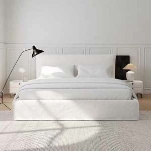 Juego de Dormitorio con Cama Doble de Madera Maciza y Cuero para Casa u Hotel, Tamaño King o Queen - Product Image 6