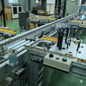 Accurate Positioning Double Speed Chain Conveyor for High-Tech Electronics Manufacturing with Stable Tray Handling Technology - Product Image 1
