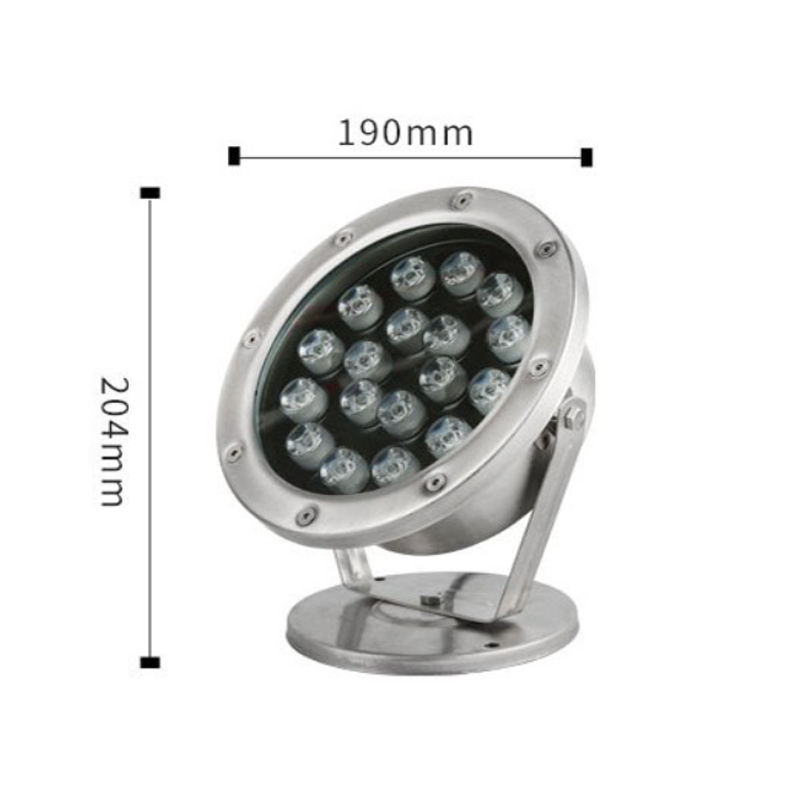 304 Stainless steel AC24V low volt input waterproof rgb led 12w IP68 pool light