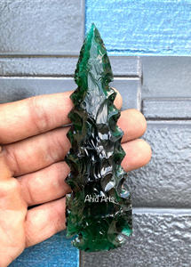 Puntas de Flecha de Cristal de Esmeralda Verde Talladas a Mano, Más Vendidas en 2025, Puntas de Lanza de Cristal, Coleccionables, Curativas, Exhibición, Excelente Precio - Product Image 4