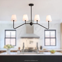 Suspension linéaire moderne à LED, luminaire suspendu réglable pour îlot de cuisine et salon