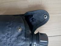 Bouteille d'eau tactique noire en plastique HDPE pour extérieur, bouteille de 1 litre pour cantine avec couvercle noir pour randonnée, camping et boisson