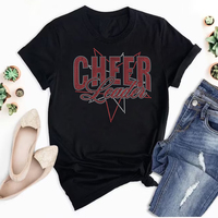 Cheer Leader Personnalisable Bling Strass Fer De Transfert De Chaleur pour T-shirts