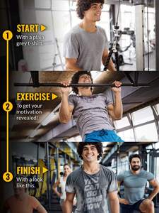 Custom נסתרת השראה הודעה מצחיק מוטיבציה אימון חולצה כושר חולצה זיעה בחולצות לגברים - Product Image 2