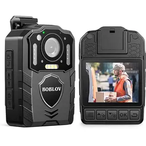 BOBLOV 1296p 2K 3000mAh Max 512GB Night Vision Wearable Camcorder Security Cam Body Worn Camera For Law Enforcement Hiking Walk