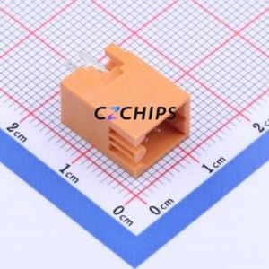 KF2EDGEVC-3.5-2*2P Plug-in Terminal Block Through hole,P=3.5mm Connector Board-to-Board / Socket - Closed 2x2P 3.5mm Orange - Product Image 1