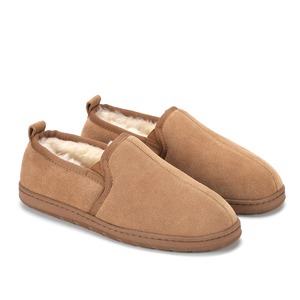 <span class=keywords><strong>Chaussons</strong></span> décontractés pour hommes en daim de vache légers et antidérapants avec semelle intermédiaire en mousse à mémoire de forme et semelle extérieure en TPR pour une utilisation intérieure/extérieure en hiver - Product Image 3