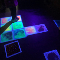 Loseta de Gel Cuadrada de 50 cm Personalizada de Fábrica, Tablero Transparente, Tapete Sensorial, Vinilo de Color, Líquido Lava, Losetas Transparentes para Piso