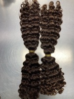 RXHAIR Factory, Cabello Humano 100% para Trenzas, Cabello Super Double Drawn a Granel, Trenzas Boho, Rizado Profundo, Completo y Grueso