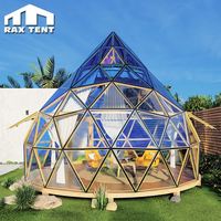 Dôme géodésique en verre de 6 m et 7 m pour les fêtes et les salons de thé dans le jardin