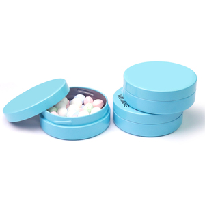 Kotak kaleng kustom Multi guna, wadah logam bulat wadah timah kosmetik dengan tutup sekrup untuk cokelat Spic Salve Candy - Product Image 5