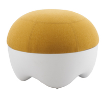 Pouf rond moderne italien en tissu avec pompons, idéal pour salon, chambre à coucher ou villa – Vente flash