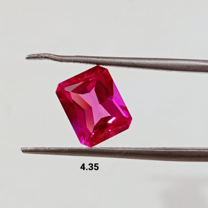 Zafiro rosa cultivado en laboratorio, corte esmeralda, piedra suelta de calidad premium, tamaño calibrado, piedra de zafiro rosa para la fabricación de joyas. - Product Image 6