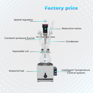 Reaktor kaca lapisan tunggal 1L 2L 3L 5L 10L untuk eksperimen penelitian - Product Image 3