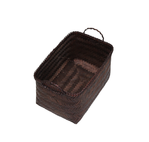 Hot Sale Natural <b>Bamboo</b> Utility Basket Rectangular Handcrafted Storage <b>Container</b> for Towels Toys Laundry - Product Image 2