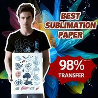 Keluaran baru kertas Transfer panas kertas sublimasi tinta Infusible untuk cetak Transfer baju