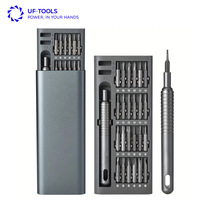 Kit d'outils de réparation de précision avec mini tournevis magnétique et poignée en aluminium entièrement mat pour la réparation de téléphones