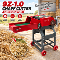 Broyeur de paille à bande transporteuse 9Z-1.0 pour usage agricole, coupe-fourrage robuste pour hacher l'herbe fraîche et les tiges de maïs
