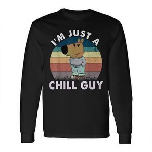 Camiseta vintage de manga larga con meme I'm Just A Chill Guy - Product Image 2