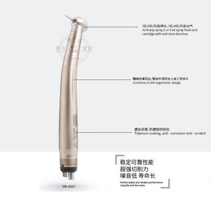 Turbina Eléctrica Dental Max3 con Recubrimiento de Titanio, LED, Certificación ISO, Diseño Anti-Reflujo para Uso Odontológico - Product Image 1