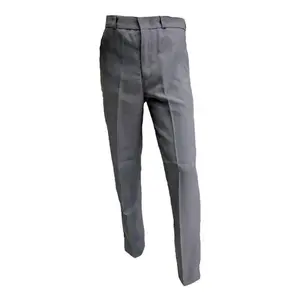 Pantalon habillé pour homme Dove 6XL, infroissable, 100 % coton, teint uni, avec fermeture éclair décorative, taille haute, style printemps - Product Image 3