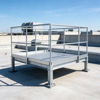 Plateforme modulaire combinée, plateformes de stockage à structure en acier avec revêtement antidérapant