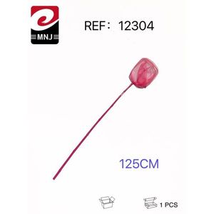 Rete da pesca Salabre con manico lungo 125 cm per catturare pesci e insetti, uso esterno - Product Image 1