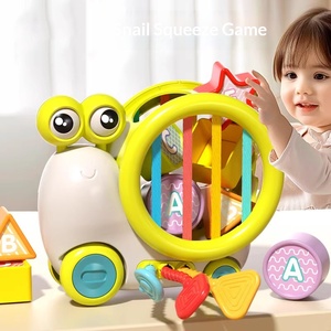 Juguetes Sensoriales de Arrastre con Forma de Caracol, Juguete Educativo para Recién Nacidos, Rompecabezas de Plástico para Dedos, Juguetes de Aprendizaje Temprano para Bebés - Product Image 4