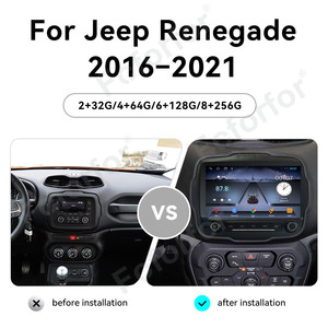 9 "Carplay ForJeep 2016 2021 Android 13 GPS di navigazione Multimedia Display Wireless Auto autoradio unità principale - Product Image 2