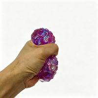 Balle anti-stress Maltose Diamond Shining Ball Super Solide Transparente Iridescente Scintillante à Picots pour Enfants et Adultes
