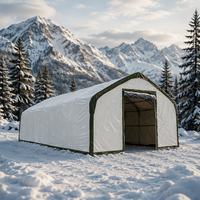 Abri de toit en dôme moderne en acier robuste avec revêtement en poudre, tissu imperméable et résistant aux UV pour garage industriel et stockage