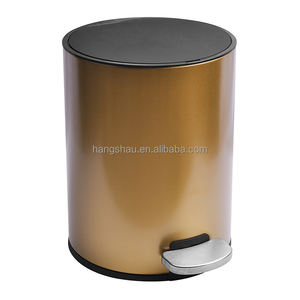 7L/9L/10L دواسة المطبخ الفولاذ المقاوم للصدأ القمامة الصحية حاوية القمامة المنزلية سلة مهملات مزبلة مع فندق الغبار بن المرحاض بن - Product Image 4
