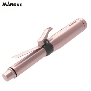 MARSKE无绳直发器扁铁，用于拉直和卷曲，带发光二极管显示器工厂充电旅行Iiron