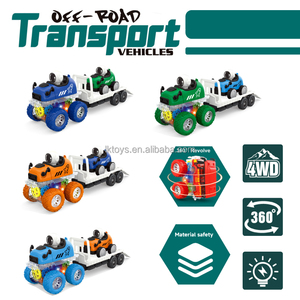 Jouets Lucky Toys, voiture de cascade à tirer en arrière, petite voiture, thème astronaute spatial, camions et remorques en plastique - Product Image 2