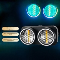 Projecteur de scène LED rétro à 2 faisceaux RGBW avec contrôle DMX pour effets de fond en club, bar, événement, fête, scène, projet