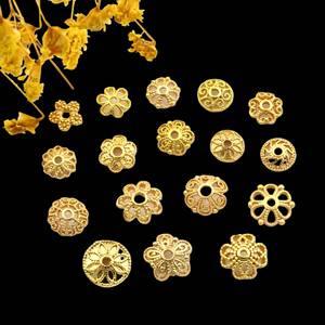 Plateaux et chapeaux en cuivre doré de style ancien, ajourés, accessoires de bricolage, plaqués cuivre, bracelets, <span class=keywords><strong>perles</strong></span> - Product Image 1