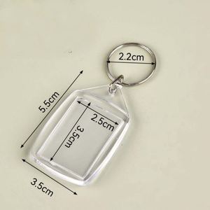 Llavero Acrílico Personalizado con Marco para Foto, Inserto para Logotipo, Anillos de Aleación Transparentes, Regalos Promocionales DIY, Publicidad - Product Image 3