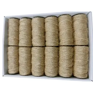 Wholesale Bulk 100% Natural Jute Twisted Rope Durable DIY Decoration Jute Cord Twine Sisal Manila Recyclable Packaging Jute