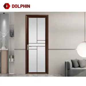 Factory Cheap Price Hot Sale Aluminum Alloy Frame Smoked Glass Doors For Toilet