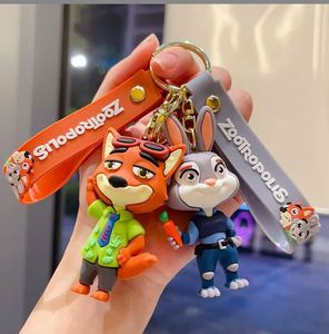 Porte-clés en PVC 3D, figurine de personnage de dessin animé Zootopia, film américain, décoration mignonne, souvenir, accessoires pour mini machine à griffes - Product Image 6