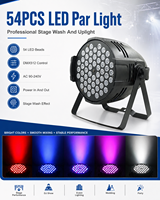 Projecteur LED RGBW 54 pièces avec contrôle DMX512 pour éclairage de scène de mariage, concert, événementiel et éclairage d'ambiance