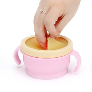 Produits préscolaires double poignée snack <span class=keywords><strong>tasse</strong></span> <span class=keywords><strong>anti</strong></span>-déversement bébé biscuit petit bol - Product Image 2