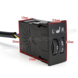 Couvre-sièges chauffants universels en fibre de carbone pour 2 sièges, 4 plaques chauffantes 12V, 2 boutons, interrupteur 5 niveaux, pour l'hiver - Product Image 5