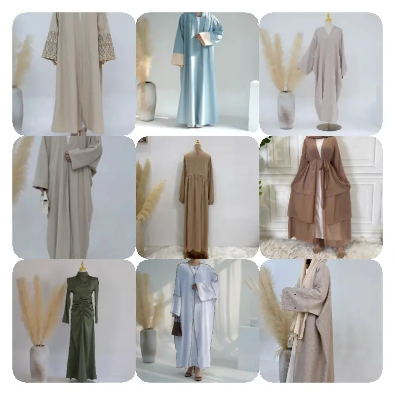 Fabrik günstig Großhandel neuestes Design Netzstickerei Abaya Damen muslimisches Kleid elegantes europäisches muslimisches Party-Kleid